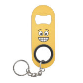 Grijnzend Gezicht met Open Ogen Mini Flessenopener (Voorkant)