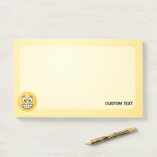 Grijnzend Gezicht met Open Ogen Post-it Notities Post-it® Notes (Op bureau)