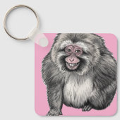 Grijnzende Aap - Aanpasbare Grappige Cadeau Sleutelhanger (Voorkant)