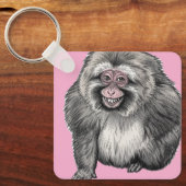Grijnzende Aap - Aanpasbare Grappige Cadeau Sleutelhanger (Voorkant)
