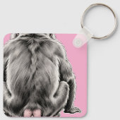 Grijnzende Aap - Aanpasbare Grappige Cadeau Sleutelhanger (Achterkant)