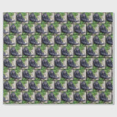 grijnzende chimpansee cadeaupapier (Vlak)