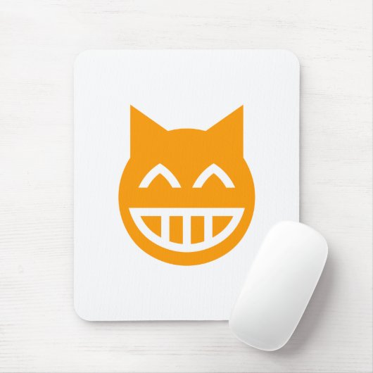Grijnzende Emoji Kat Muismat (Met muis)