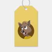 Grijnzende hyena cartoon cadeaulabel (Voorkant)