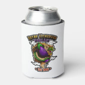 Grijp de Aubergine Dragon Can Coozie (Blikje Voorkant)