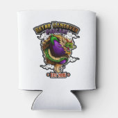Grijp de Aubergine Dragon Can Coozie (Achterkant)