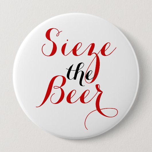 Grijp de bierronde ronde button 4,0 cm (Voorkant)