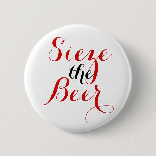 Grijp de bierronde ronde button 5,7 cm