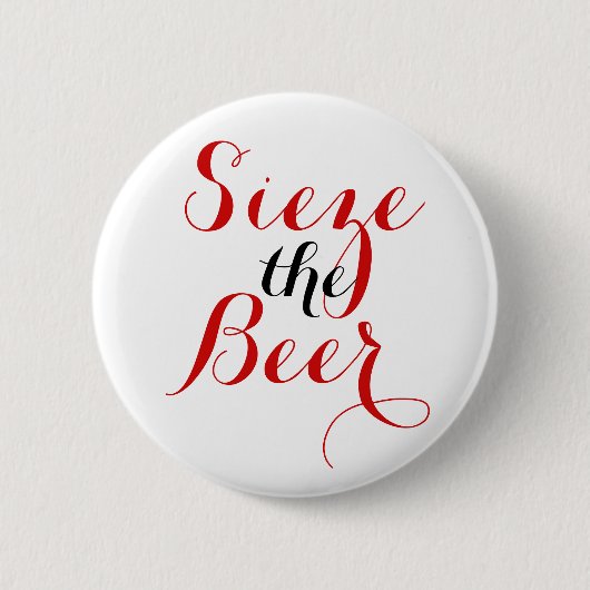 Grijp de bierronde ronde button 5,7 cm (Voorkant)
