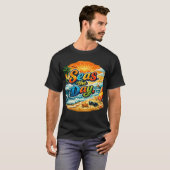 Grijp de Dag: Grafisch Oceaangeïnspireerd T-shirt (Voorkant volledig)