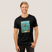 Grijp de Dag – Grappige Stickfigure Duiksport Tri-Blend Shirt (Voorkant volledig)