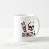 Grijp de Dag Memento Mori schedel Koffiemok (Voorkant rechts)