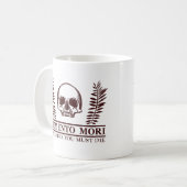 Grijp de Dag Memento Mori schedel Koffiemok (Voorkant links)