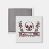 Grijp de Dag Memento Mori schedel Magneet (Voorkant / Achterkant)