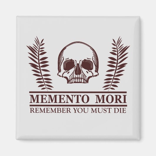 Grijp de Dag Memento Mori schedel Magneet (Voorkant)