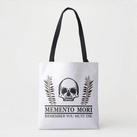 Grijp de Dag Memento Mori schedel Tote Bag (Voorkant)