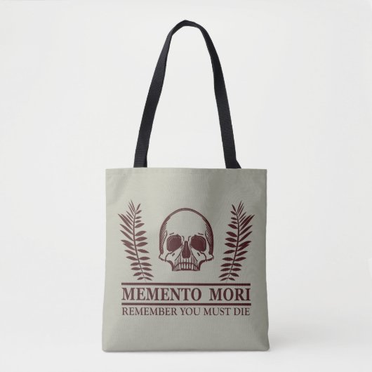 Grijp de Dag Memento Mori schedel Tote Bag (Voorkant)