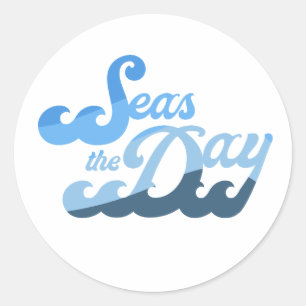 Grijp de Dag Ronde Sticker