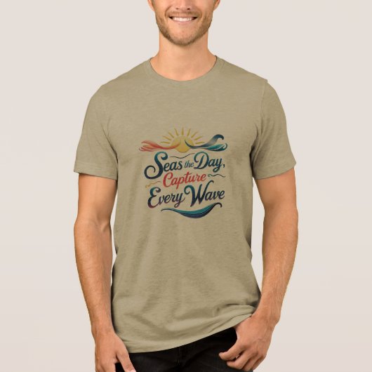 Grijp de Dag – Vang Elke Golf Tri-Blend Shirt (Voorkant)