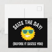 Grijp de dag! (voordat het je aangrijpt) briefkaart (Voorkant / Achterkant)