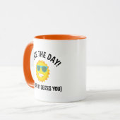 Grijp de dag! (voordat het je aangrijpt) mok (Voorkant links)