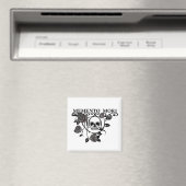 Grijp de Dag - Zwarte Rozen - Memento Mori Schedel Magneet (Insitu (Vaatwasser))