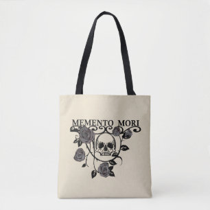 Grijp de Dag - Zwarte Rozen - Memento Mori Schedel Tote Bag