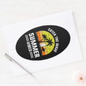 Grijp De Golf Zomerstemming-64193 Ovale Sticker (Envelop)