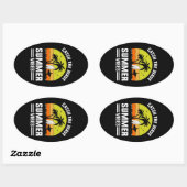 Grijp De Golf Zomerstemming-64193 Ovale Sticker (Vel)
