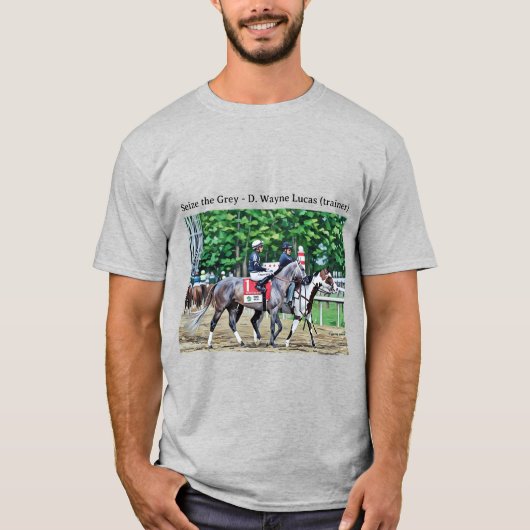 Grijp de Grijs - D. Wayne Lucas (trainer) T-shirt (Voorkant)