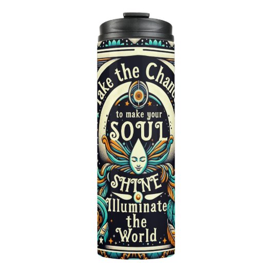 Grijp de kans om je ziel te laten schitteren thermosbeker (Voorkant)