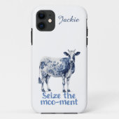 "Grijp de Moo-ment" Custom Case-Mate iPhone Case (Achterkant)
