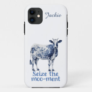 "Grijp de Moo-ment" Custom Case-Mate iPhone Case