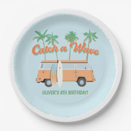 Grijp een golf Surfen is leuk Op elke leeftijd Gef Papieren Bordje