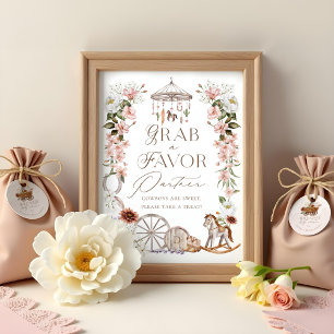 Grijp een gunst Partner Wild Western Baby shower Poster