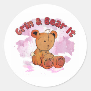 Grijp en beer het ronde sticker