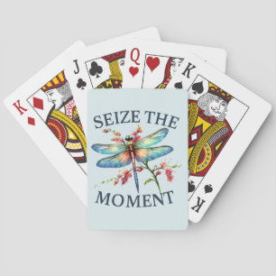 Grijp het moment - Artistieke libel Pokerkaarten