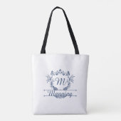 "Grijp het Moo-oment" Aangepaste Monogram Tote Bag (Achterkant)