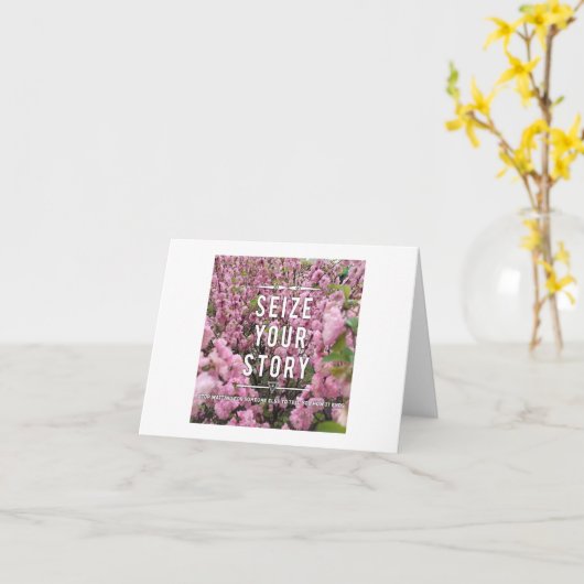 Grijp je verhaal Note Kaart - Blank Inside (Gele Bloem)