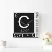 Grijp me! Koolstofkopie Vierkante Klok (Huis)