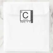 Grijp me! Koolstofkopie Vierkante Sticker (Tas)