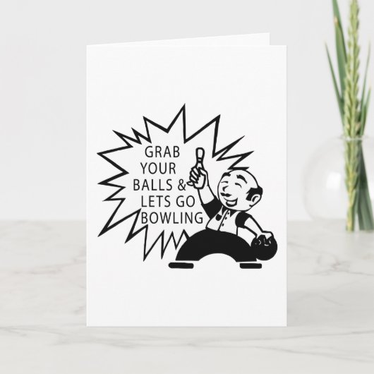 Grijp Uw Ballen & laat gaan werpend Feestdagen Kaart (Voorkant)