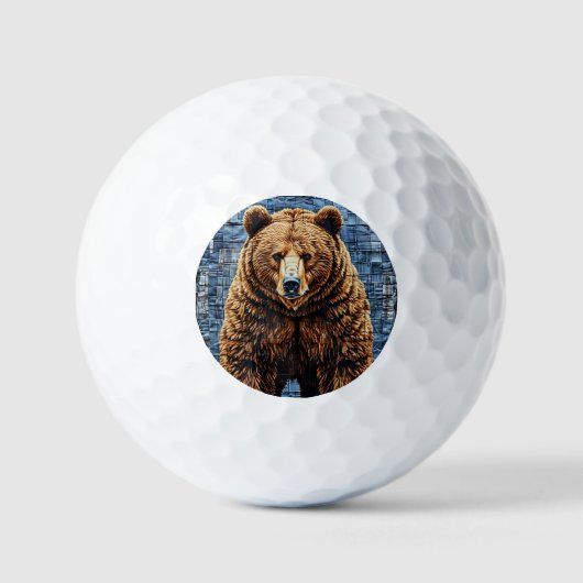 Grijpbeer Golfballen (Voorkant)