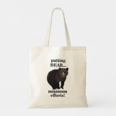 Grijpbier met minimale inspanning grappig tote bag (Achterkant)