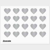 Grijs 1 - Zilver en Romeins Zilver Gradiënt Hart Sticker (Vel)