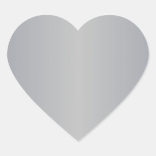 Grijs 1 - Zilver en Romeins Zilver Gradiënt Hart Sticker