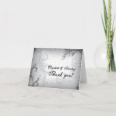 Grijs 25e zilveren huwelijksjubileum Dank je Bedankkaart (Voorkant)