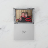 Grijs 25e zilveren huwelijksjubileum Dankjewel Bedankkaart (Binnen)