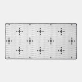 Grijs 4-puntige ster Faux Penny Tegel Hexagon Tege Bureaumat (Voorkant)