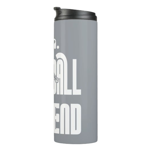 Grijs Aangepast Monogram Pickleball Legend Thermosbeker (Geroteerd rechts)